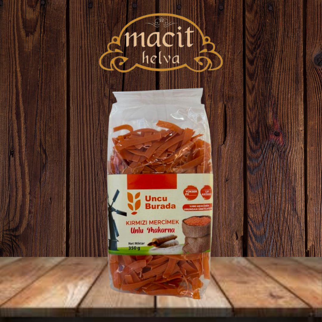 Kırmızı Mercimek Unlu Erişte 350 Gr